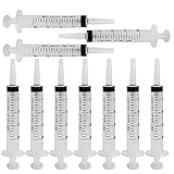 10 Pack Plastic Syringe, Sonku Measuring Syringe for Industrial and Measuring Multiple Uses Measuring Syringe Tools-20ml