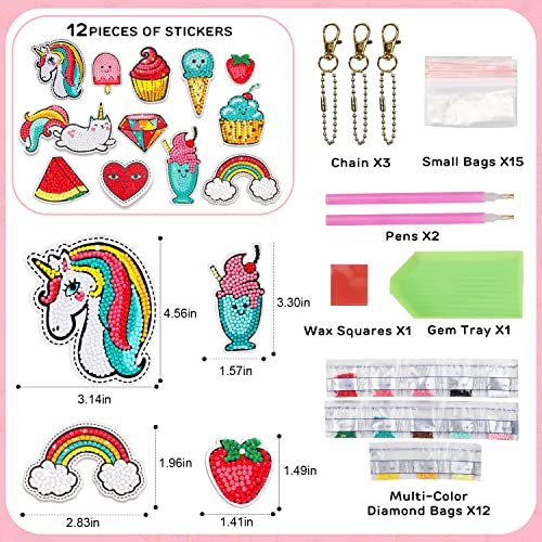 Toy Life Diamond Painting Kit For Kids With Keychains, Crafts For Girls Ages 8-12, Diamond Art For Kids, Diamond Dot Gem Art Kits For Kids, Kids Arts And Crafts For Kid Ages 8-12, Unicorn Painting Kit #TOP5