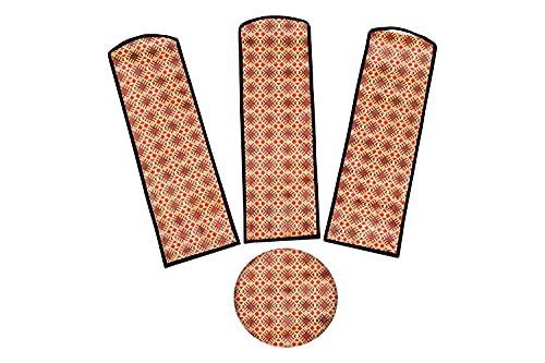 Image of Stylista Waterproof & Dustproof Three Blade Ceiling Fan Cover with attachable Enclosure Set of 4 Fan Covers Surface Pattern Brown
