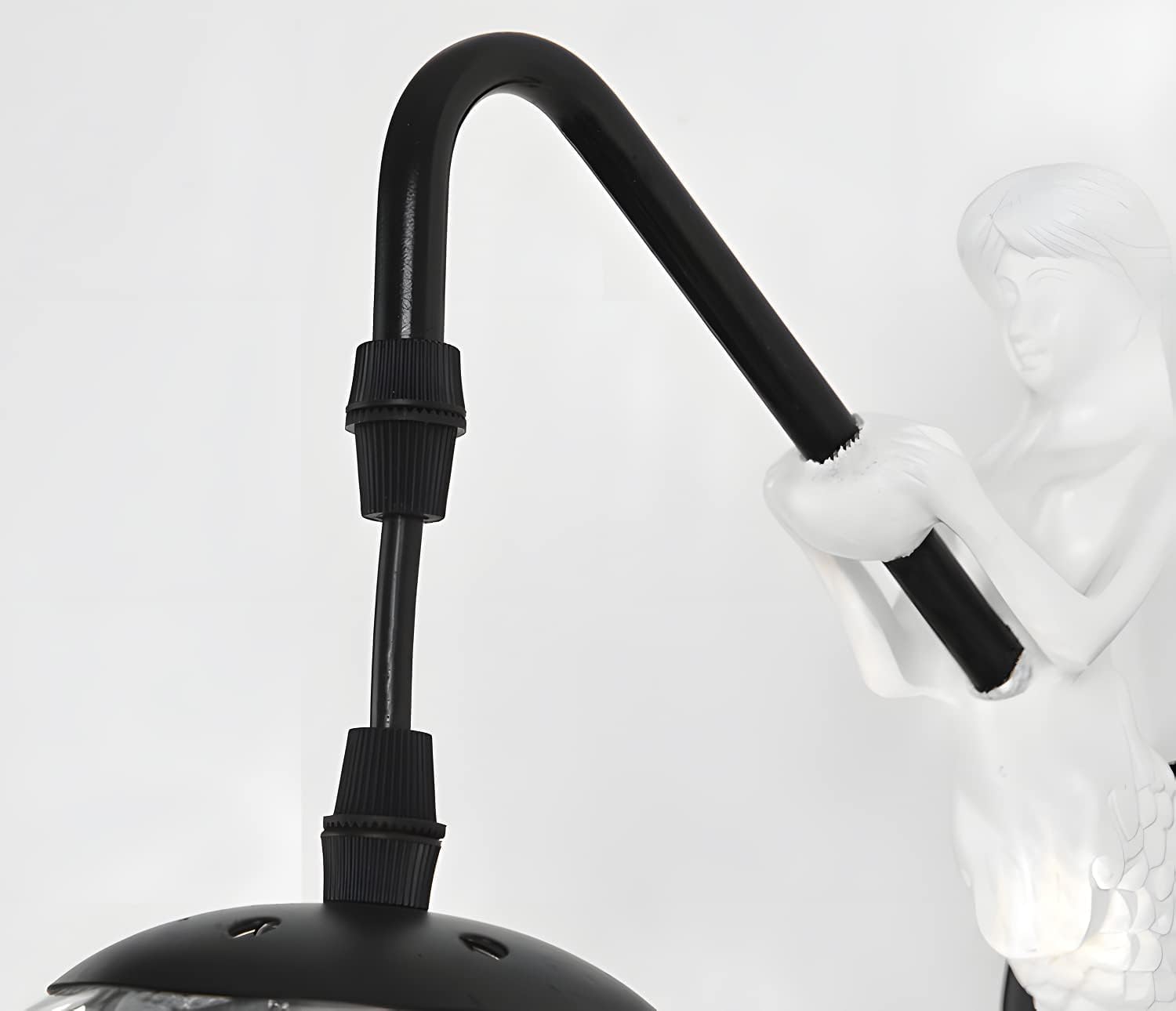 Modern Home Decoration Wall Sconce with White Milk Glass Water Black Farmhouse Mermaid Wall Lamp for Girl Bedroom Gold Bedside Wall Mounted Light for Kids Bathroom Hallway Living Room