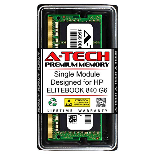 A-Tech 16GB RAM for HP ELITEBOOK 840 G6 | DDR4 2400MHz SODIMM PC4-19200 260-Pin Non-ECC Memory Upgrade Module