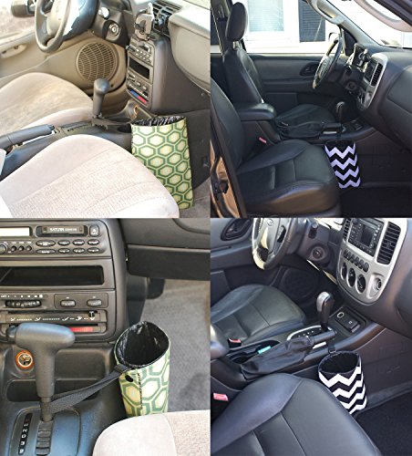 Auto Trash (Country Floral) By The Mod Mobile - Taupe Off White Watercolor Flowers Car Trash Bag Litter Bag Garbage Can For Your Automobile #TOP4