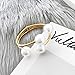 Caiyao 14K Plated Gold Big Pearl Clasp Cuff Bracelets Asymmetric Broadside Ball Handcuffs Wrist Bangle for Women Simple Fashion Jewelry-A layered