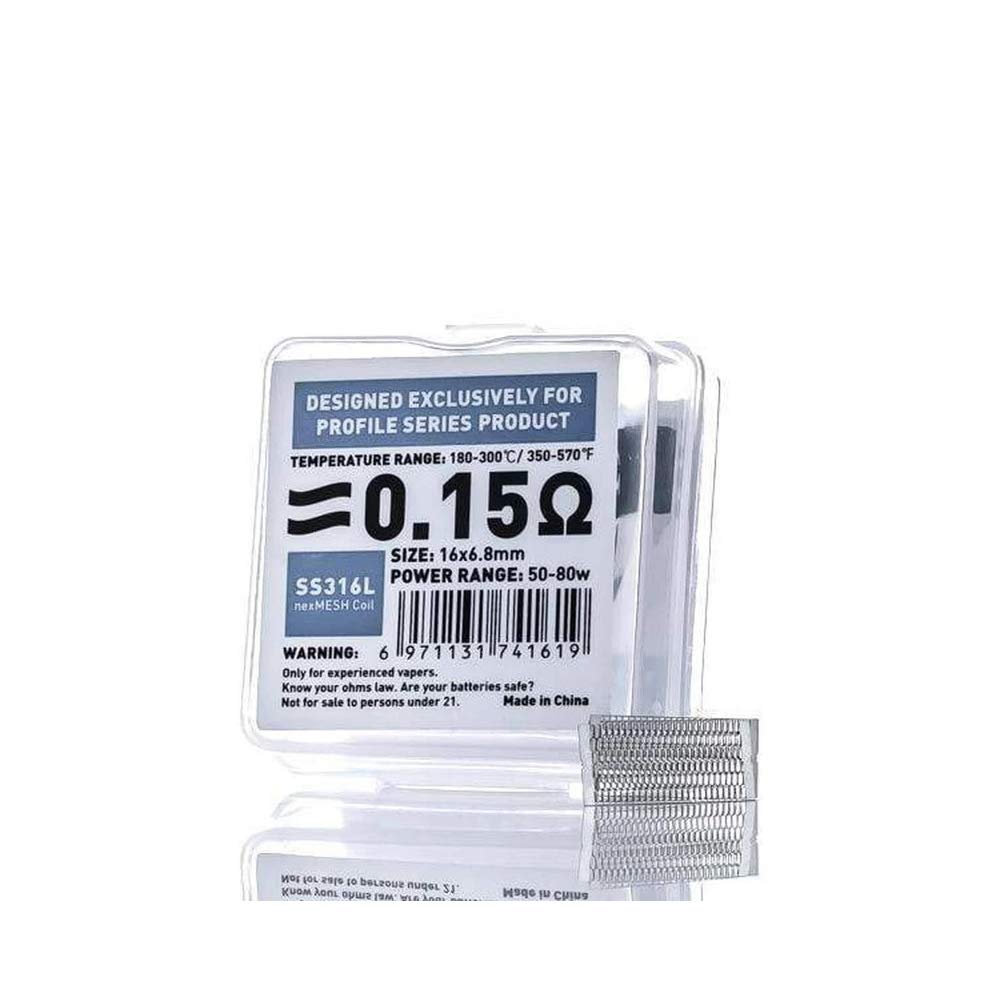 NexMESH OFRF COIL 0.15 Ω Ohm SS316L Wotofo Mesh Self Winder RBA 50-80 W Pack of 10