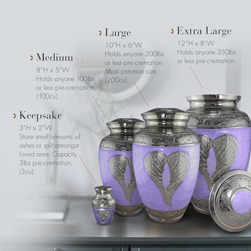 Image of Angel Wing Cremation Urns for Human Ashes Adult Female Angel Urns for Ashes