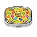 Produktbild Korb einfache bunte Cartoon-Muster kleine Medizin Fall Medizin Fall Tablet Inhaber Wallet Organizer Case für Tasche oder Geldbörse