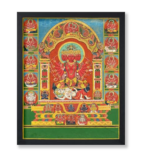 Poster Master Vintage Goddess Tripurasundari Poster - Retro Mythology Print - Hindu Deity Art - Great Gift for Him, Her - Perfect Wall Decor for Living Room, Bedroom, Office - 8x10 UNFRAMED Wall Art