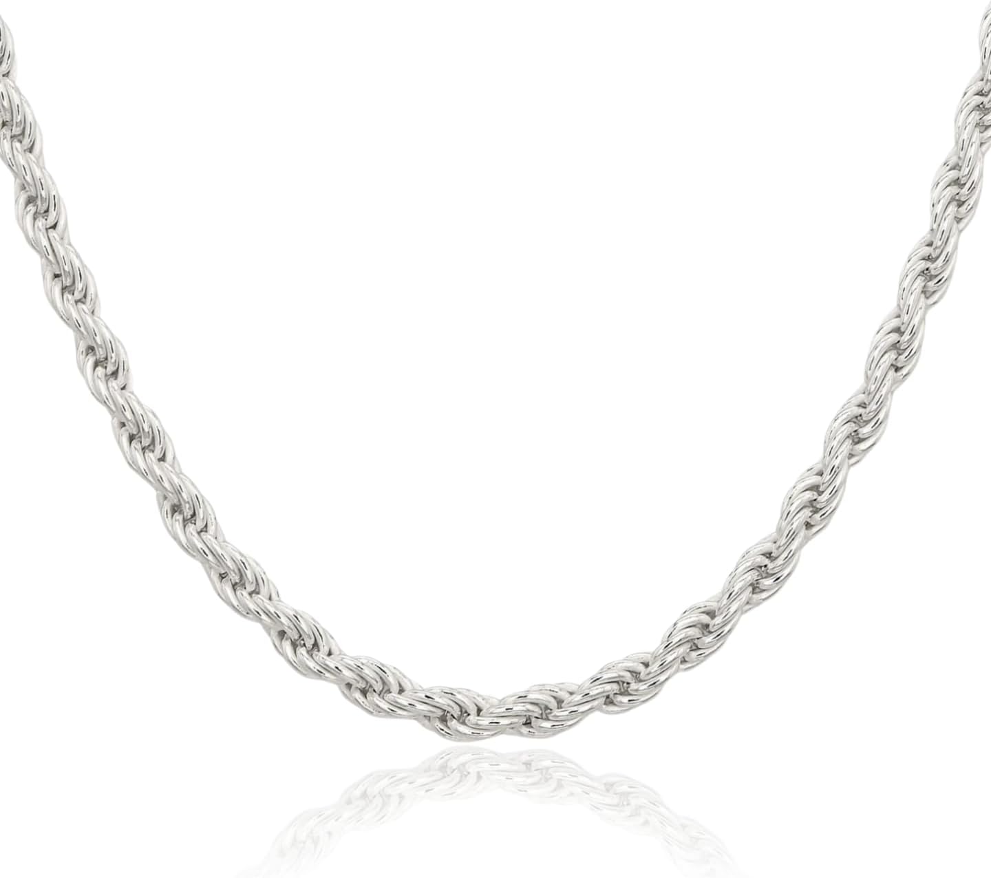 IceCarats 925 Sterling Silver 5mm Thick Rope Chain Necklace Polished