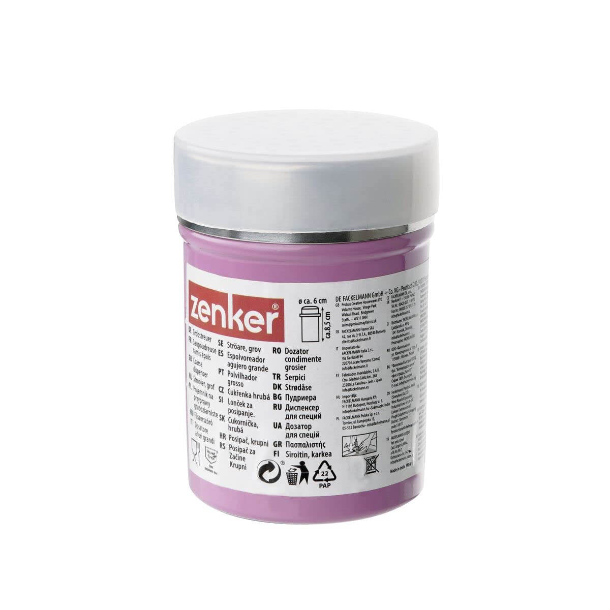 Zenker firmy Fackelmann 43911 popielniczka o grubych wymiarach 8 cm