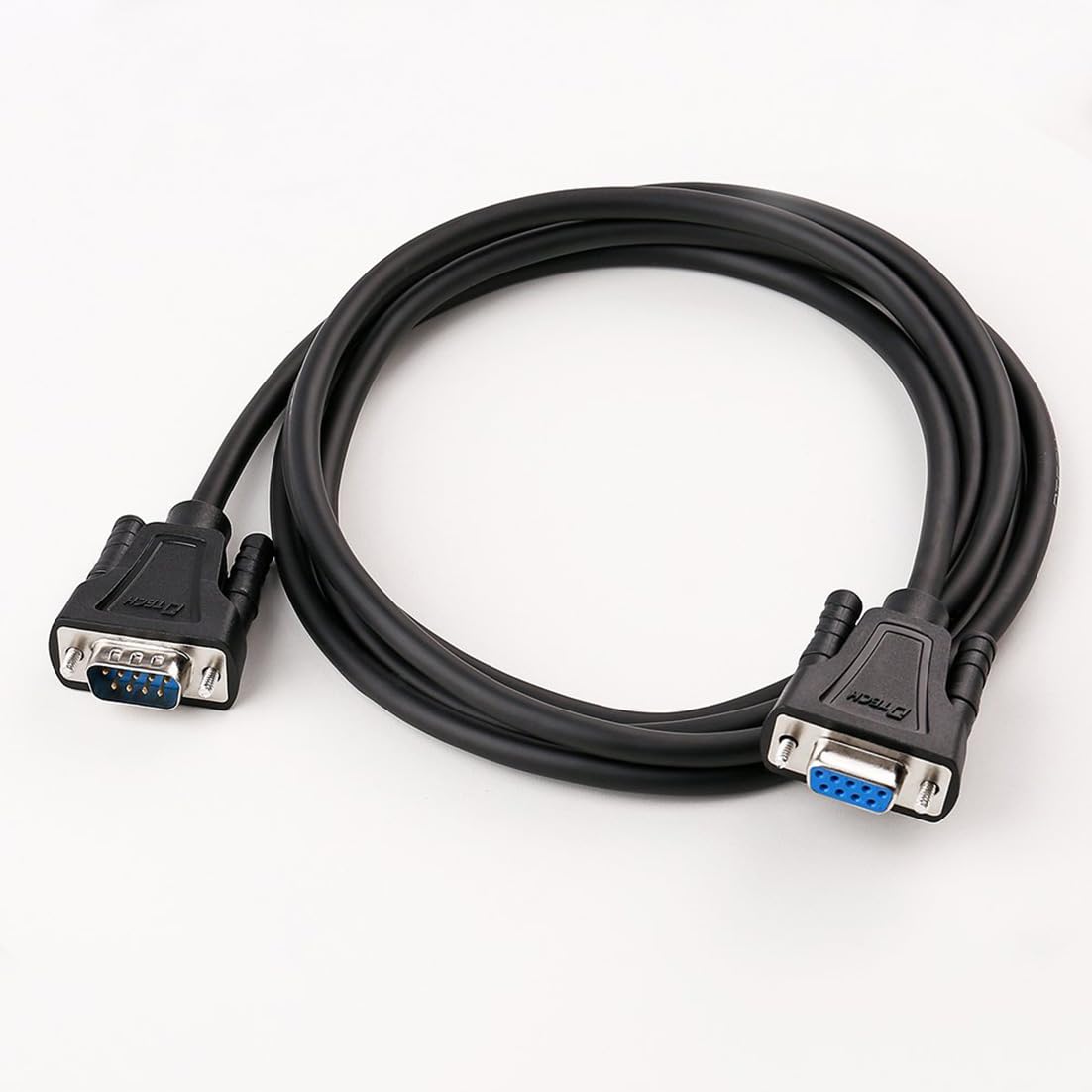 DTECH Cavo di prolunga seriale RS232 da maschio a femmina a 9 poli, dritto (2 m)