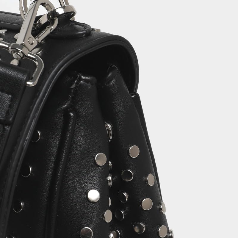 Bolso Satchel de Mano para Mujer en Cuero Vegano Negro miniatura 7