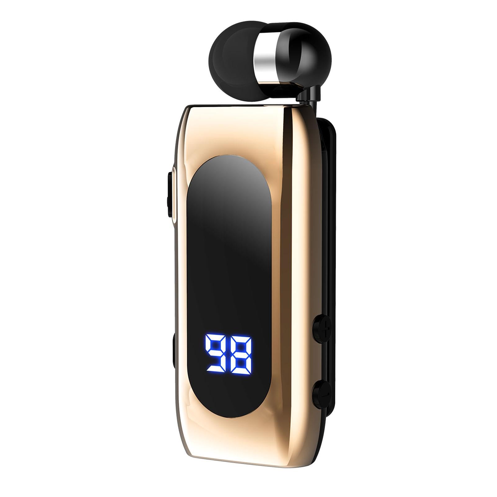 Generico Auricolare Wireless Retratte - Auricolare Vivavoce A Orecchio Singolo Wireless | Auricolari Sportivi Da Lavoro Con Clip, Auricolare Retratte Per Donna, Uomo, Ufficio, Sport