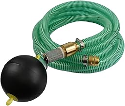 Tuyau d'aspiration de 25 mm de diamètre intérieur avec embout flottant (boule flottante DN 145-150 mm) + raccord double AG 1" (8 m)
