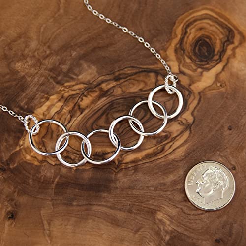 EFYTAL 60th Birthday Gifts for Women, 925 Sterling Silver Six Circle Necklace, Cool 60th Birthday Gifts, 60 Year Old Woman4