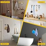 2 Pack Brushed Nickel Towel Hooks, SUS304 Stainless Steel Bathroom Hooks for Bedroom Kitchen Hotel Office - Image 4