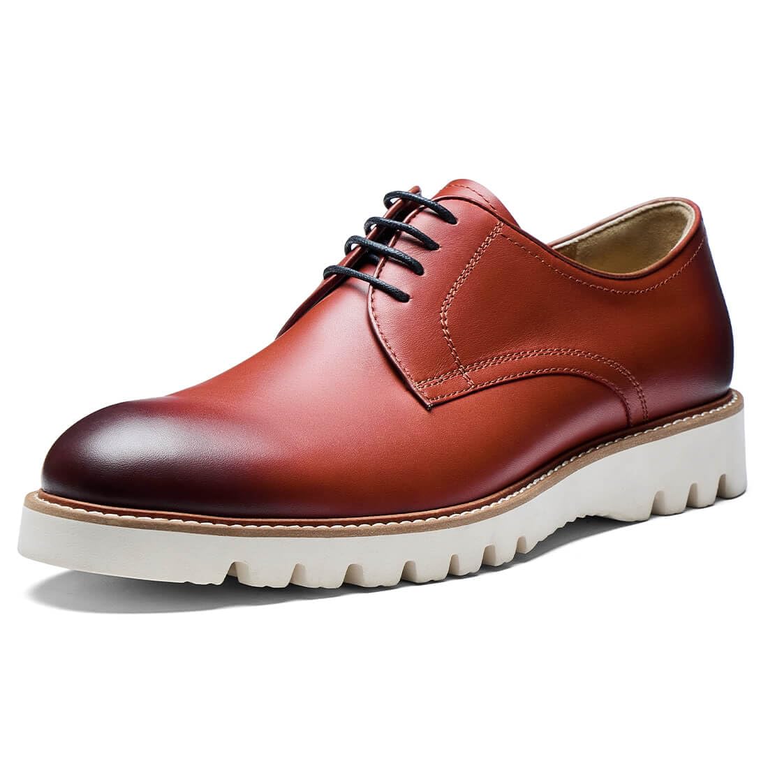 Mens Dress Shoes Genuine Italian Cowhide Leather Casual Oxford Derby Sneakers Comfortable Formal Shoes