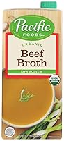 Vista 1 de PACIFIC FOODS: Caldo de carne orgánico bajo en sodio, 32 oz (paquete de 2)