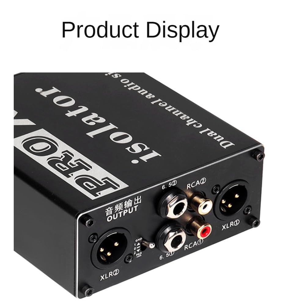 PRO X4 Isolatore Audio Multifunzionale 6,5 mm 3,5 mm XLR RCA Isolatore del Rumore Audio, Filtro Acustico per Corrente Filtro di Terra