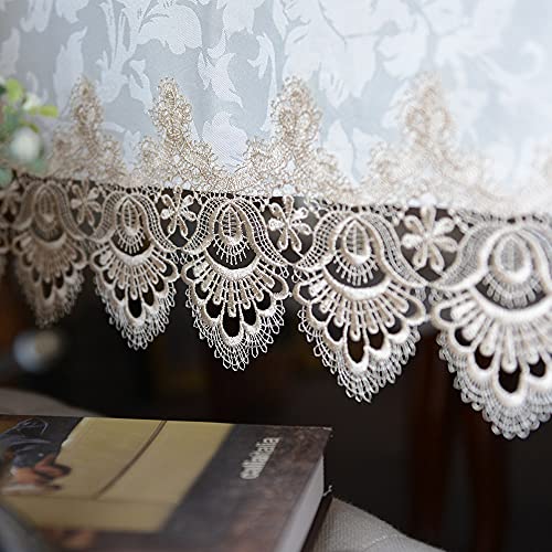 Artable T80322-10 Lace Table Cloths Oval Fall Antique Flower Decor Macrame Tablecloth thumb #4