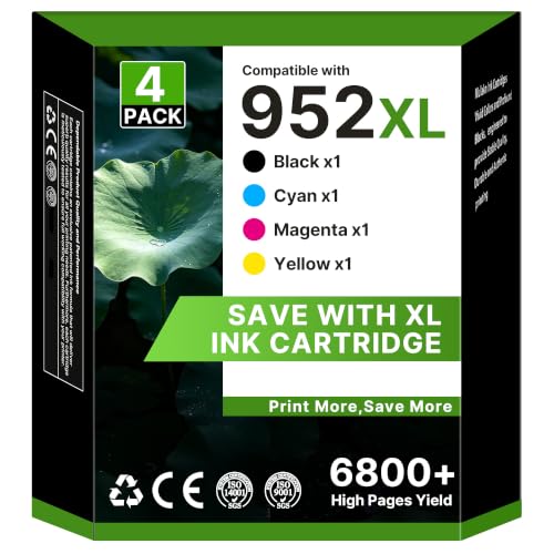 Image of Replacements for HP 952 952XL Ink Cartridges Combo Pack 4-Pack | 952 XL 952XL Compatible for HP OfficeJet Pro 8710 7740 Printers 8720 8702 8210 7720 8715 8730 8740 8216 8725 8700 8200 7730