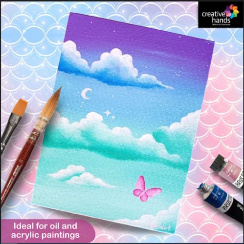 Image of Brustro Artists (18 x 24 Inch) 100% Cotton Canvas Board, Medium Grain, 4 mm Thickness, Pack of 1, Suitable for Oil and Acrylic Paintings