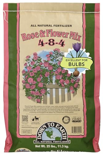 Down To Earth All Natural Fertilizers Organic Rose & Flower Mix - Plant Food for Roses, Bulbs...