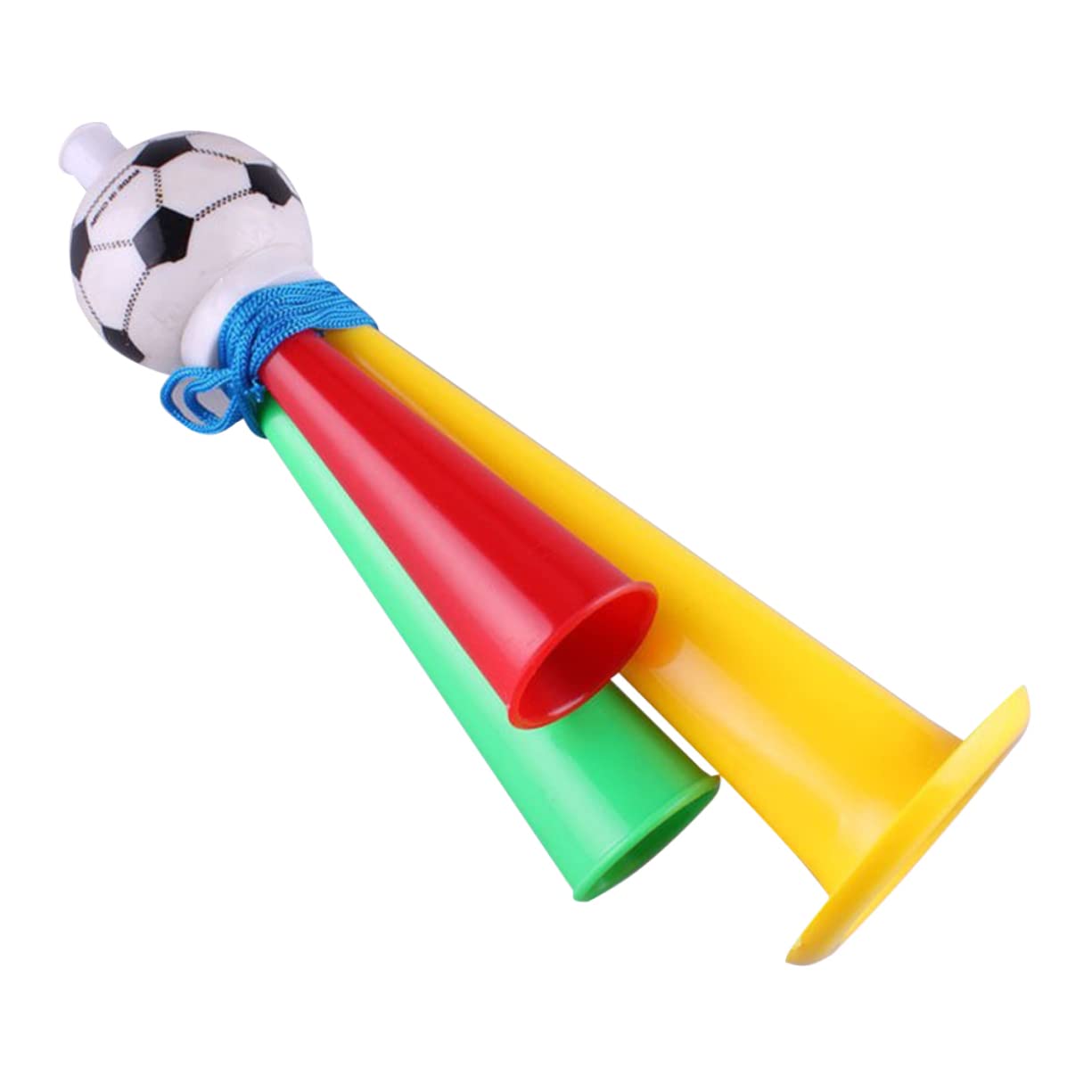 NAMOARLY 6pcs Plastic Trumpet Toys 3 Tone Soccer Horn Trumpets for School Carnival Random