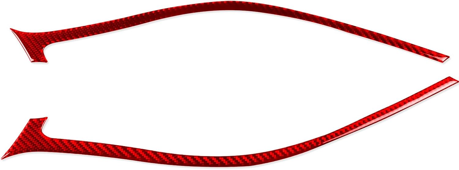 Car Center Console Gear Shifter Transmission Control Panel Sticker Compatible with Toyota Camry 2018 2019 2020 2021 2022 2023 2024 Real Carbon Fiber Auto Interior Accessories Red