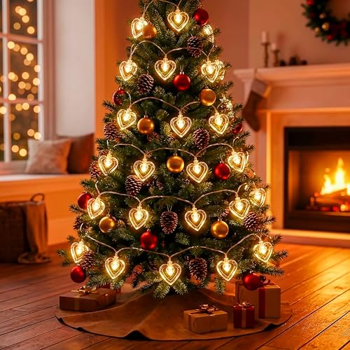 Image of Party Propz Heart Shape Lights for Decoration - 1 Pc, 4m, 8 Led, Heart String Light for Decorations, Decorative Lights for Home, Led Lights for Home Decoration (Corded, Warm White Glow)