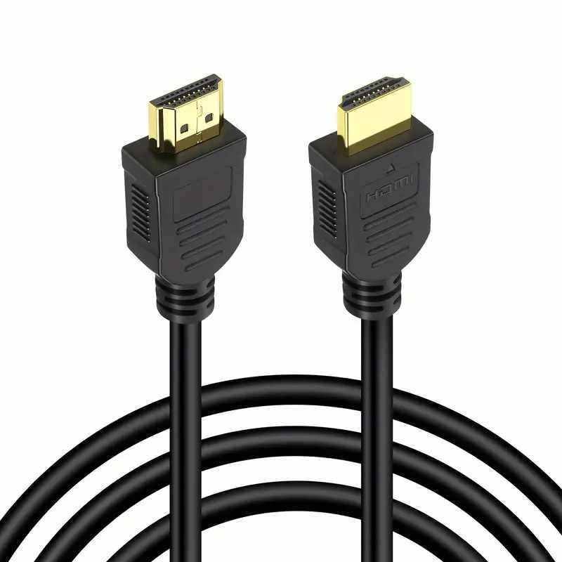 Cable HDMI 4K 2.0, Cable hdmi alta velocidad, 4K Ultra HD 2160p (30 Hz), Cable contactos dorados, Compatible PC, PS4, PS5, Xbox, Smart TV, Negro, 2 Metros