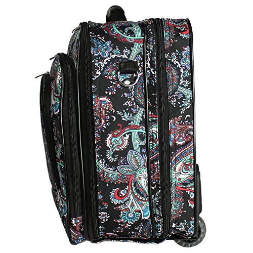 World Traveler Women's Fashion Print Rolling 17" Laptop Case-Paisley, One Size3