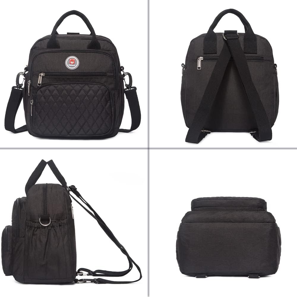 Insulated Lunch Bag Backpack for Women/Men, 3 carrying way Lunch Tote, Large Waterproof Cooler Box with Side pockets for Adults, College, Work, Beach, Picnic, Black - Image 4