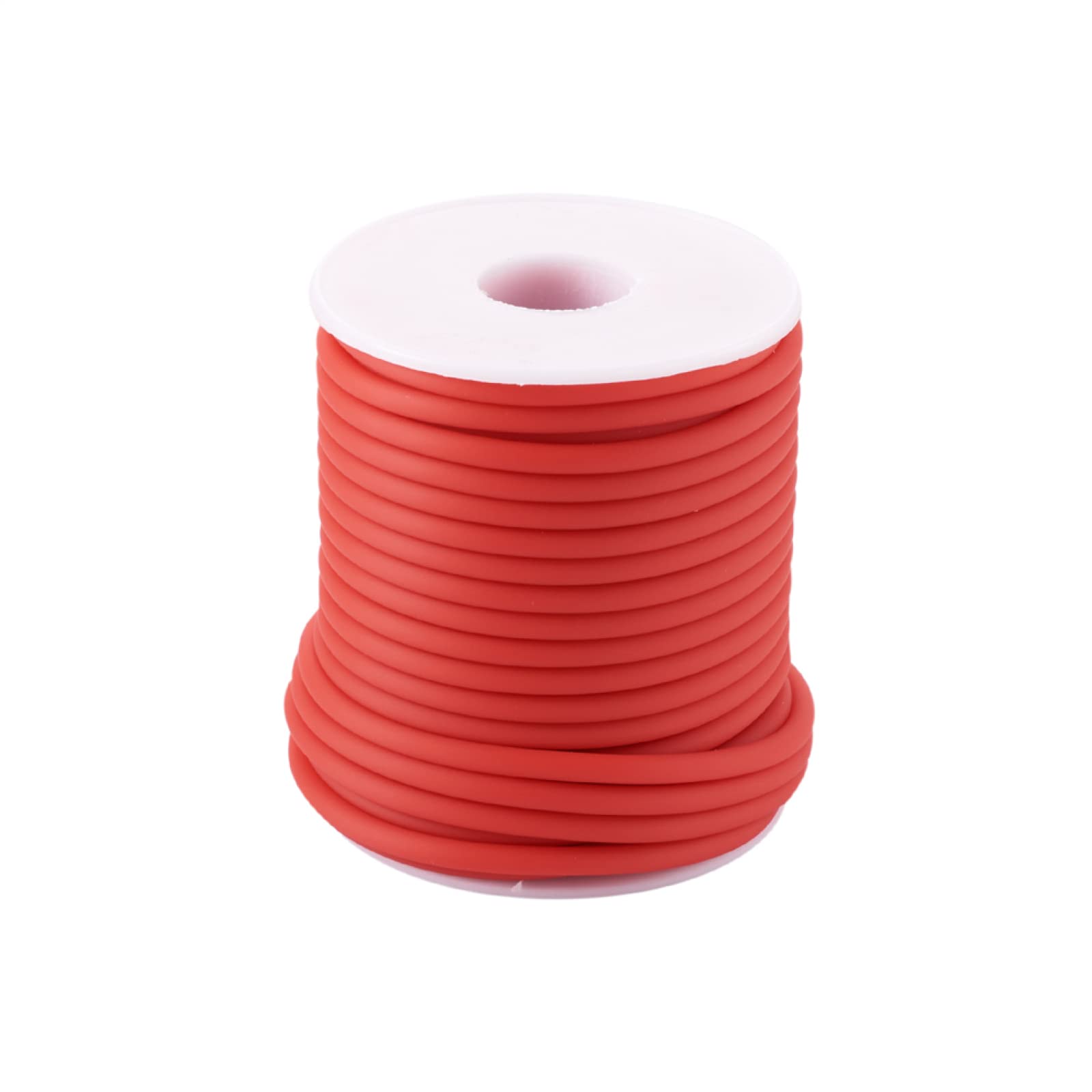 Craftdady 15m Hollow Pipe Tubing PVC Rubber Cord Rubber Tube Cord Wrapped Around For Memory Wire Necklace Bracelet Knitting, Red — image 1