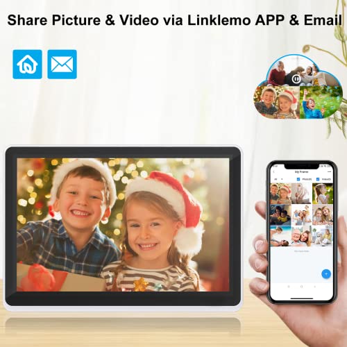 Atatat Digital Picture Frame Wifi 10 Inch With 1280X800 Ips Touch Screen, Share Photos & Videos Instantly Via App Email, Auto-Rotate, Wall-Mountable, Portrait And Landscape, White… #TOP3