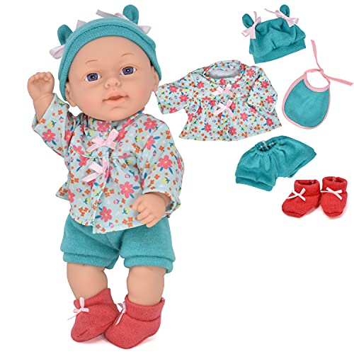 Baby Doll With Clothes & Accessories, Newborn Baby Doll In Carrier Gift Box, Magic Disappearing Milk Bottle With Feeding & Changing Deluxe Travel Set #TOP1