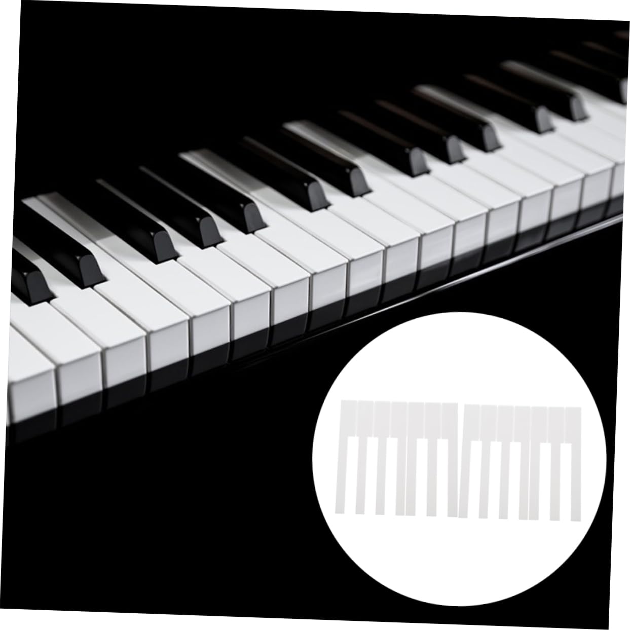 ifundom 52 Pièces Accessoires de Réparation pour Piano, Peaux de Touche Blanches en Acrylique, pour Clavier, Outils Pratiques pour L’Entretien à Maison
