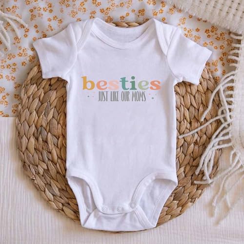 Besties Just Like Our Moms Baby Bodysuit Best Friend Baby Bodysuit Mom Besties Romper Babies Clothes4