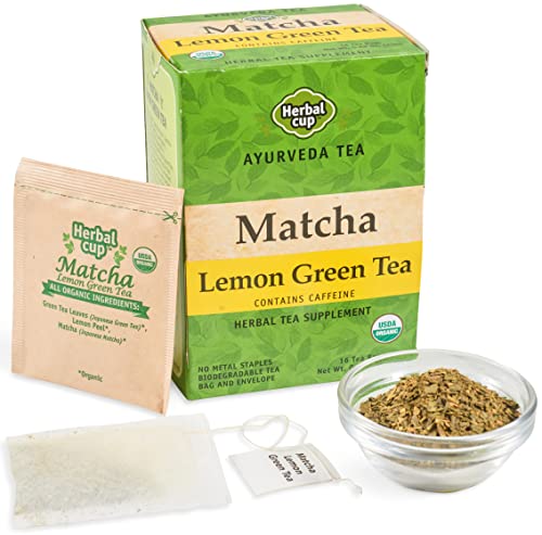 Té verde matcha limón en taza individual miniatura 2