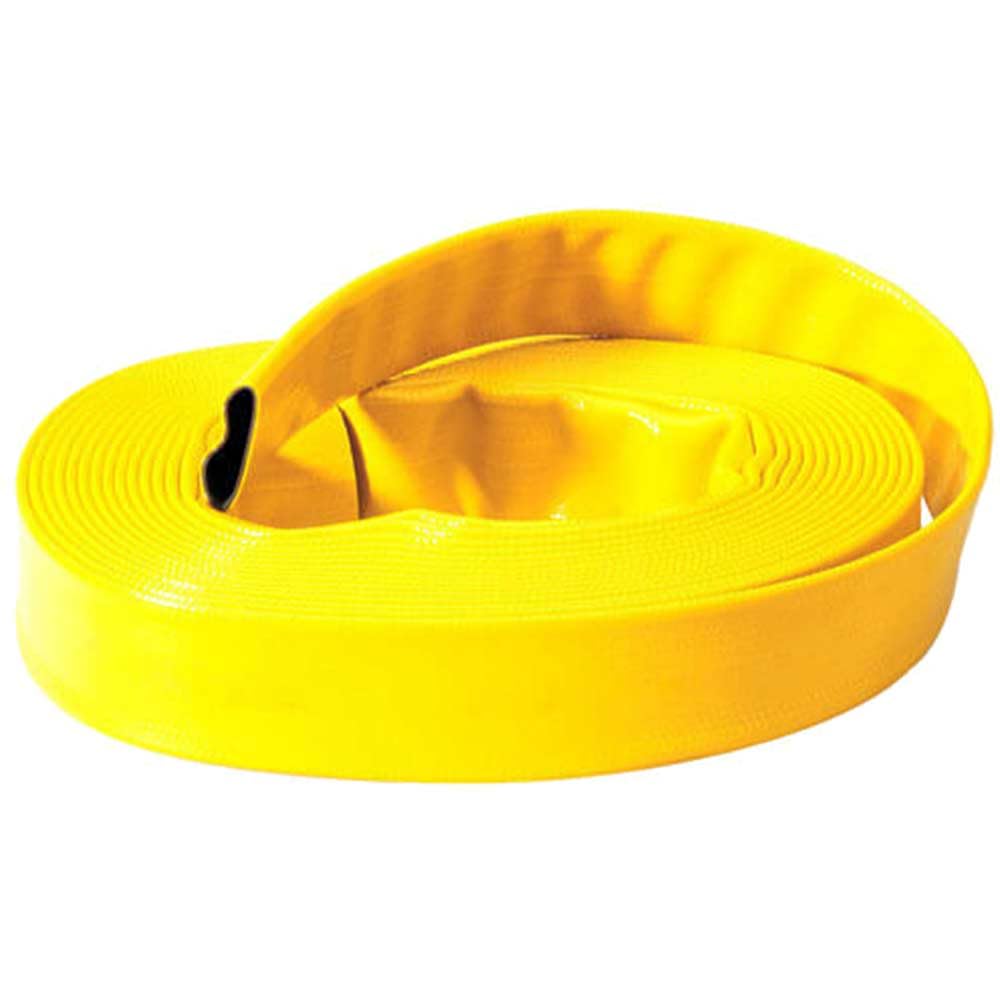 Sirius Yellow Heavy Duty Lay Flat Hose For Water Pumps 38Mm 25M