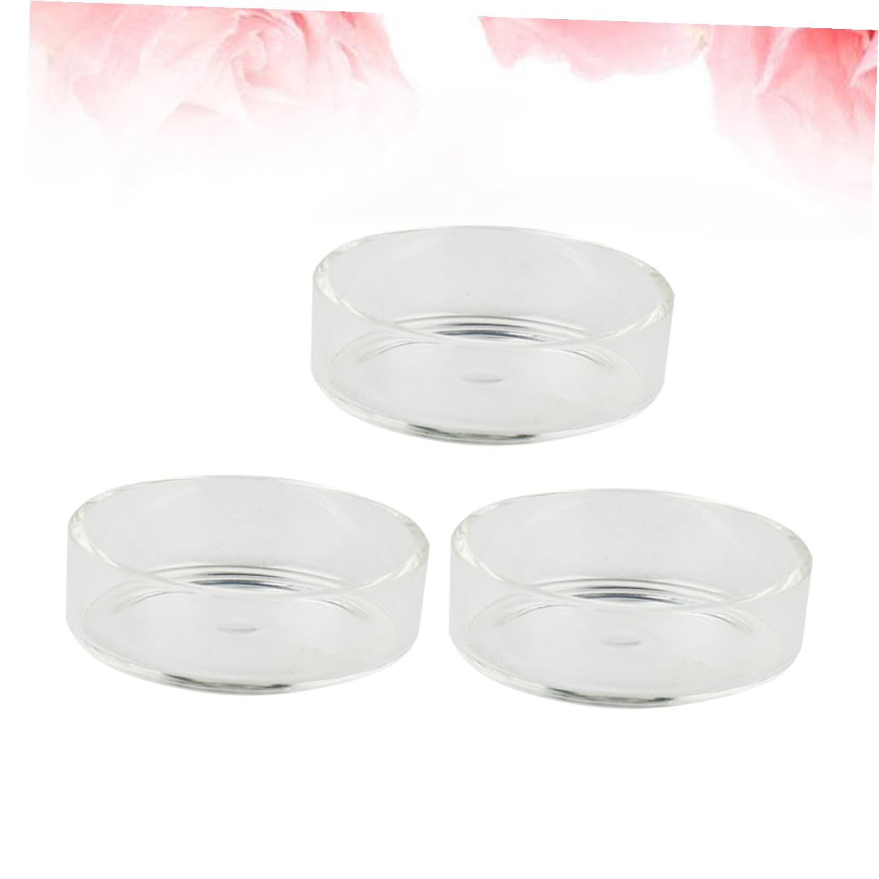 5 Cuencos Redondos de Vidrio Transparente Comedero Multipropósito Delicado Diseño Blanco de Alta Luminosidad para Comida de Camarones para Acuarios y Peces