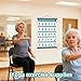 Foldable Chair Yoga Wall Chart, Multiple Pose Pilates Poster, Fitness and Stretching Guide for Home, Gym, or Office Use, Supporting Mobility, Exercise, Training, Chair Workouts, and Full-Body Strength