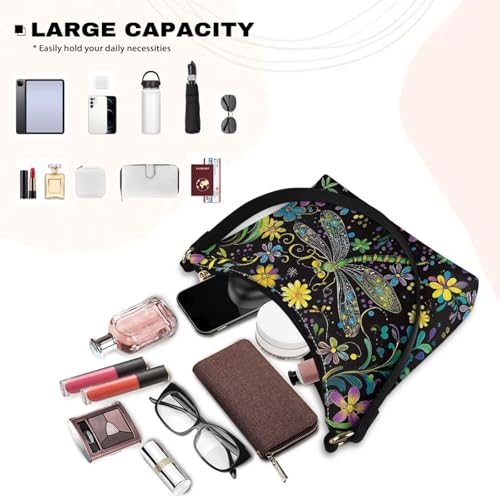 Image of Handbag for Women Leather Underam Shoulder Bag with Zipper Fashion Work Purse Waterproof Travel Wallet