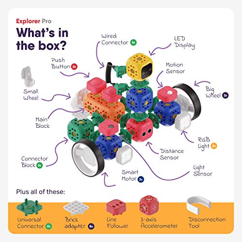 Robo Wunderkind Lernroboter für Kinder ab 5 Jahren - Klemmbausteinen-kompatibler Baukasten mit von Pädagogen erstellten… – Bild 3