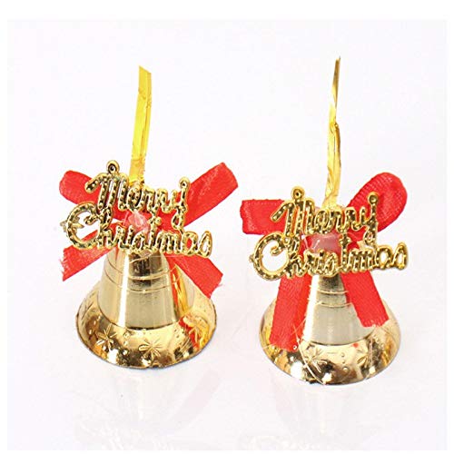 Buy Christmas Bells Small Golden Bells Bells with RED Ribbon