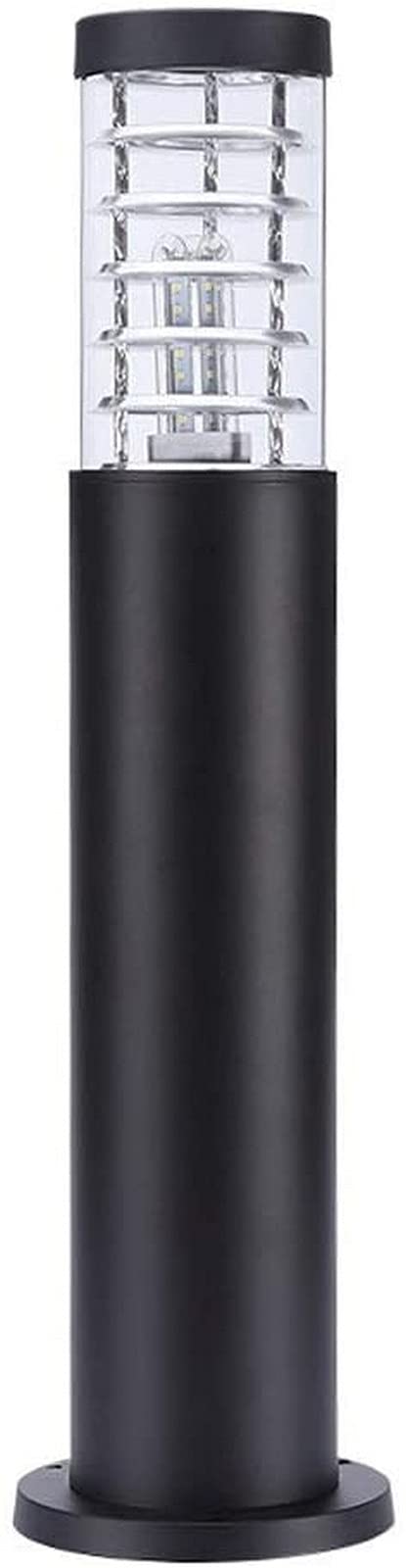 LMYSXAOZ Outdoor Post Lights IP65 Waterproof Garden Bollard Light Residential Lighting Column Lamp Black Aluminum Pathway Driveway Floor Lawnpe E27 Hard Wiring Pillar Decor
