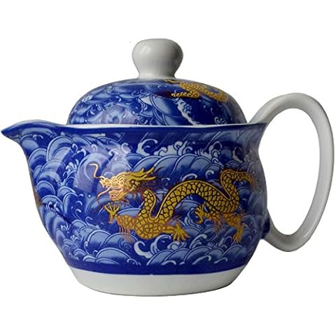 Tetera de Porcelana China Yxhupot con Filtro de Acero Inoxidable y Diseño de Dragón Cover