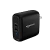 Amazon Basics 36W Dual Port USB-C Wall Charger with Power Delivery, Foldable Plug, for Tablets & Phones (iPhone 15/14/13/12/11/X, iPad, Samsung, and More), Non-PPS, 2.34 x 2.21 x 1.09 inches, Black