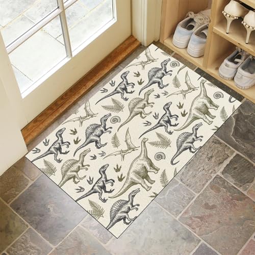 Tapis cuisine devant evier antidérapant lavable style dinosaures - 2