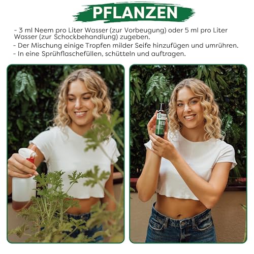 NEEMÖL schädlingsbekämpfung | neemöl gegen blattläuse | neem öl | rein, organisch, 100% natürlich | für Haut, Haare, Nägel pflanzen | neem oil | niemöl | kaufen (100 ml)
