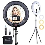 Inkeltech-Ring-Light-18-inch-3000K-6000K-Dimmable-Bi-Color-Light-Ring-60W-LED-Ring-Light-with-Stand-Lighting-Kit-for-Vlog-Selfie-Makeup-YouTube-Camera-Phone-LCD-Screen-Remote-Control Inkeltech Ring Light - 18 inch 3000K-6000K Dimmable Bi-Color Light Ring, 60W LED Ring Light with Stand, Lighting Kit for Vlog, Selfie, Makeup, YouTube, Camera, Phone - LCD Screen & Remote Control